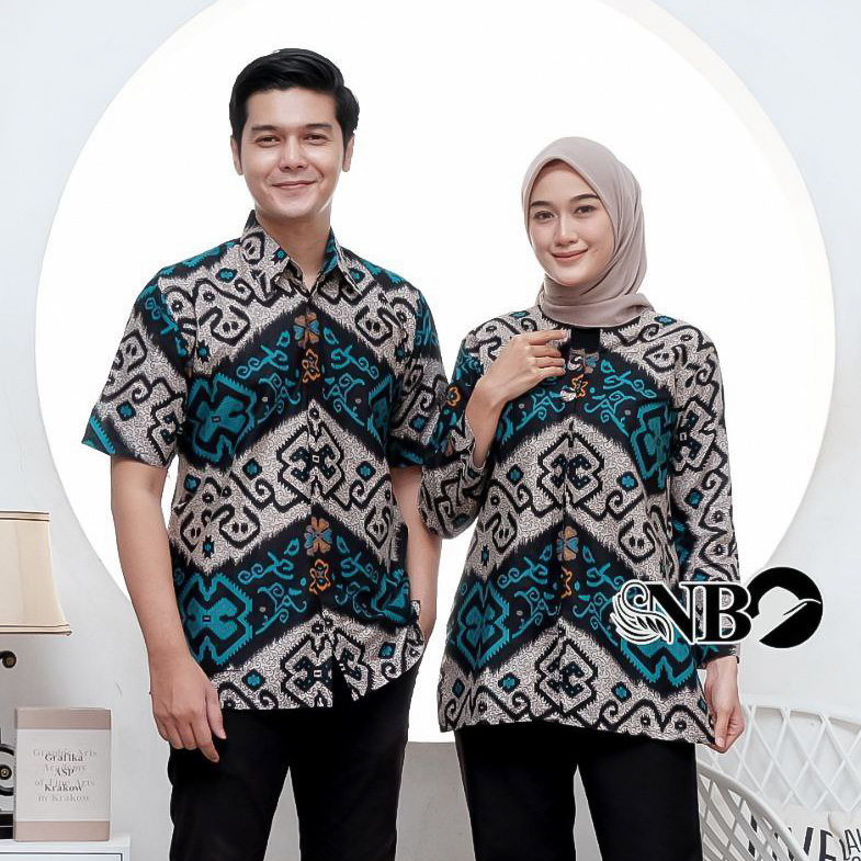 Batik Couple Modern Atasan Blouse Batik Kerja Kantor Wanita Seragam Batik M L XL XXL