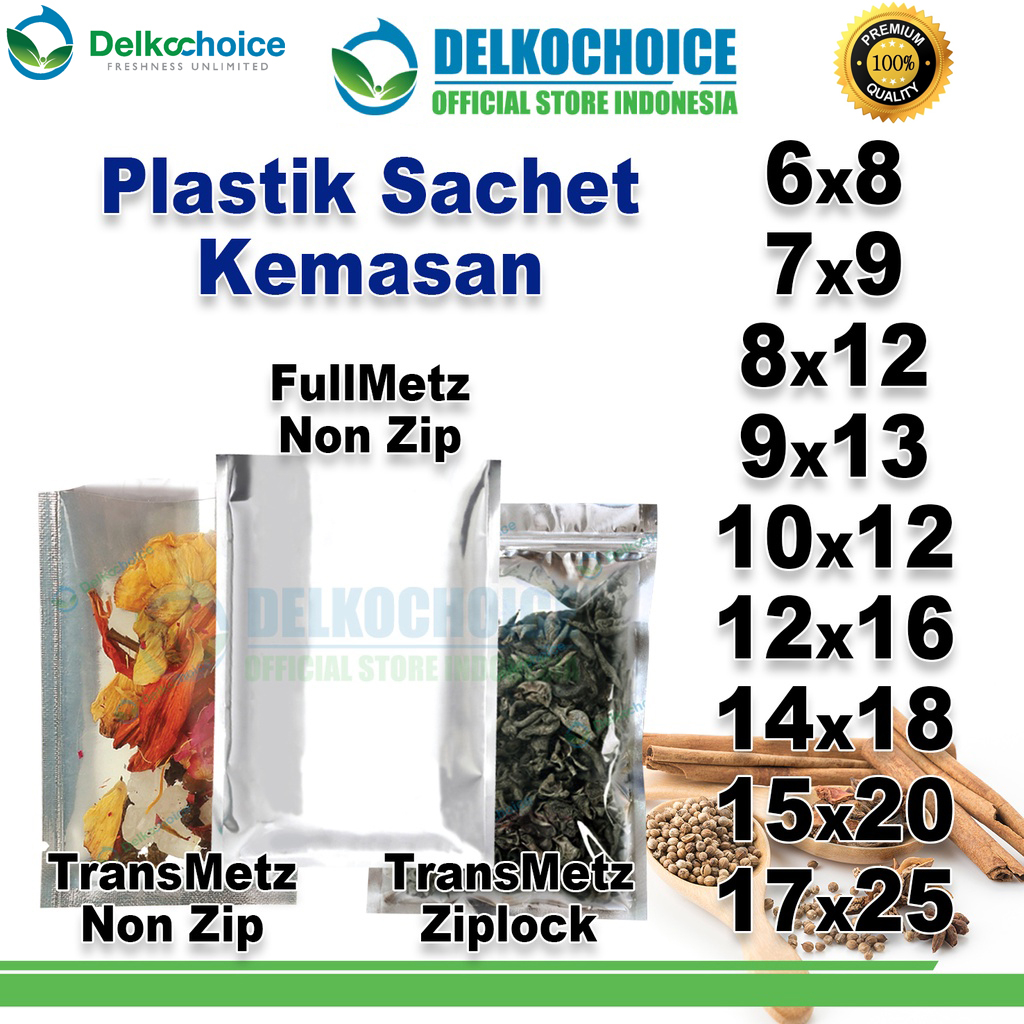 PLASTIK SACHET BAG FULL & TRANSMETZ CLEARMETZ SASET DELKOCHOICE SATUAN