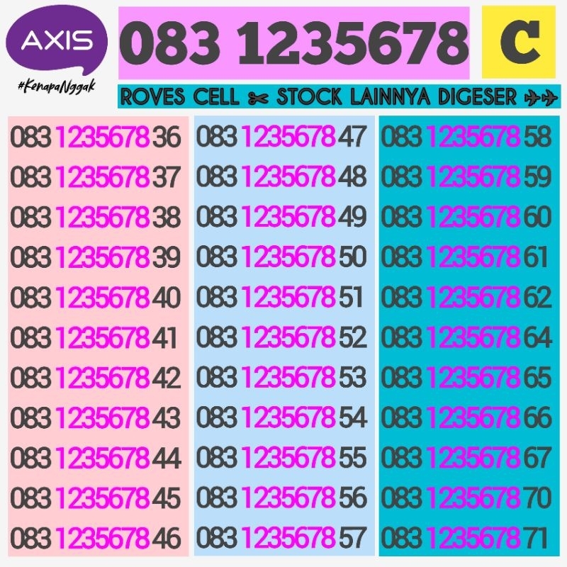 NOMOR CANTIK AXIS SEGEL 2025