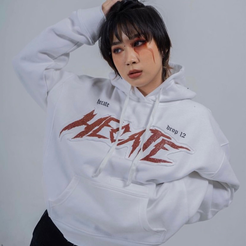 HOODIE HECATE WHITE BLOOD DROP 12 USS RELEASE
