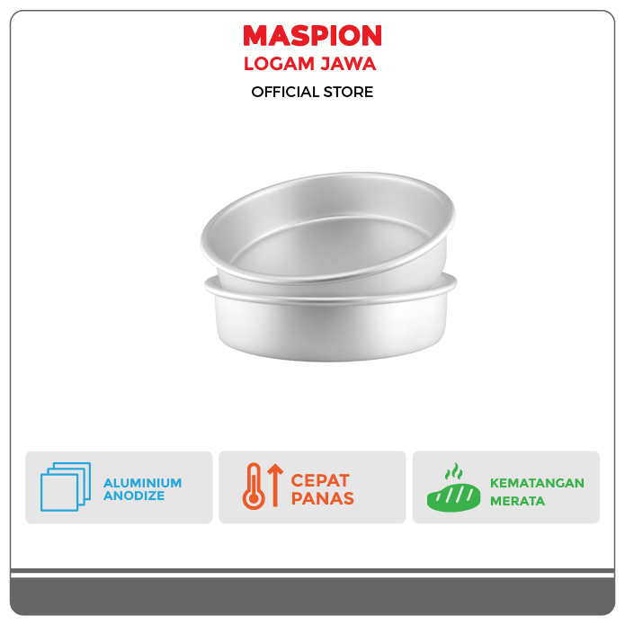 Maspion Loyang Alumunium Round Pan Anodize 10 Inch 2 pcs set