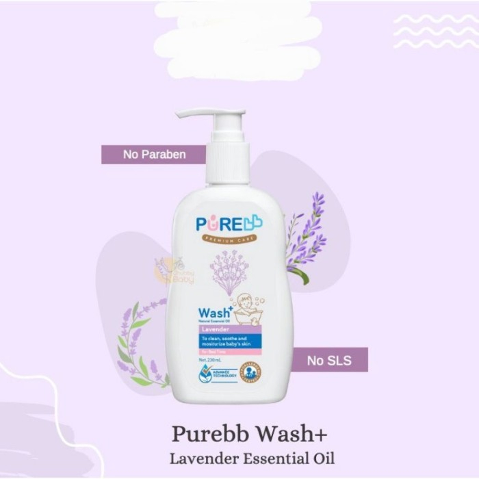 Pure BB Wash Lavender 230ml - Sabun Anak