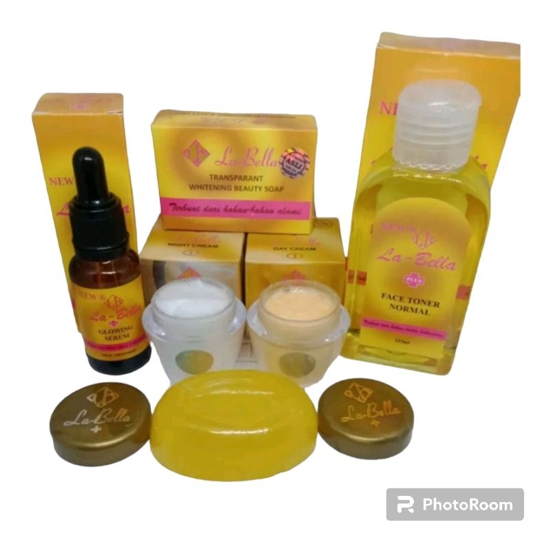 Paket Cream La Bella Lengkap 5in1//Cream La Bella SM+Serum+Toner+Sabun//Paket Cream Perawatan Wajah 