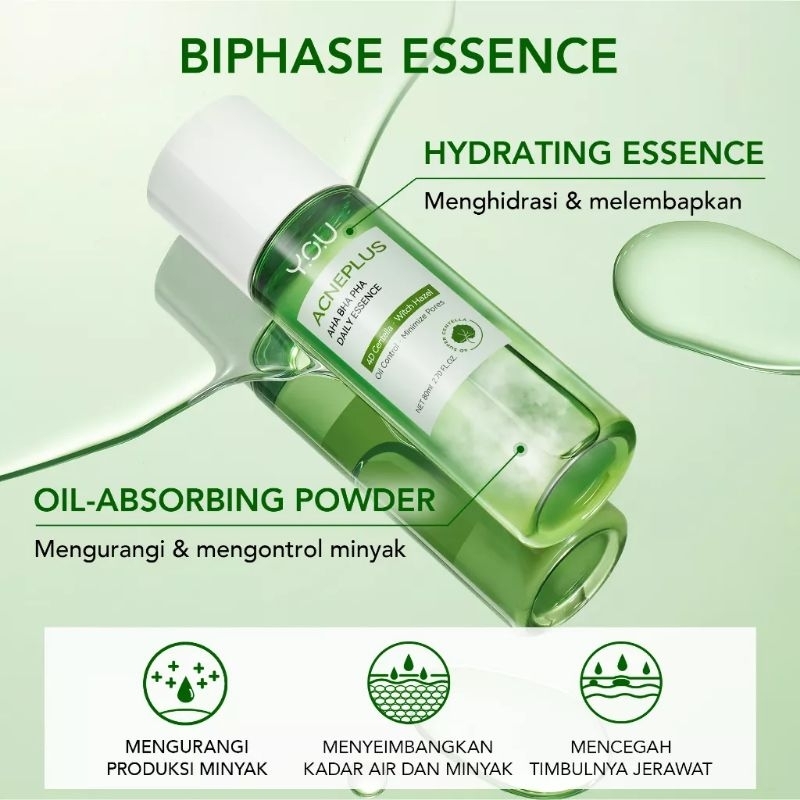 YOU AcnePlus AHA BHA PHA Daily Essence | 4D Centella - With Hazel