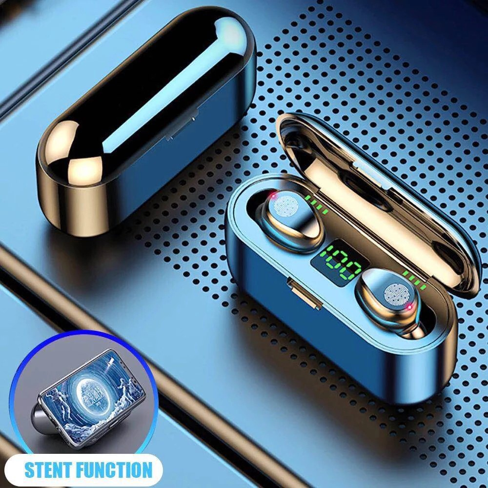 VICLOOK COD F9/M10 TWS Headphone Bluetooth 5.1 Wireless Gaming Olahraga Earphone Dengan Mic HIFI Stereo 9D Ear buds HD LED 3D Touch