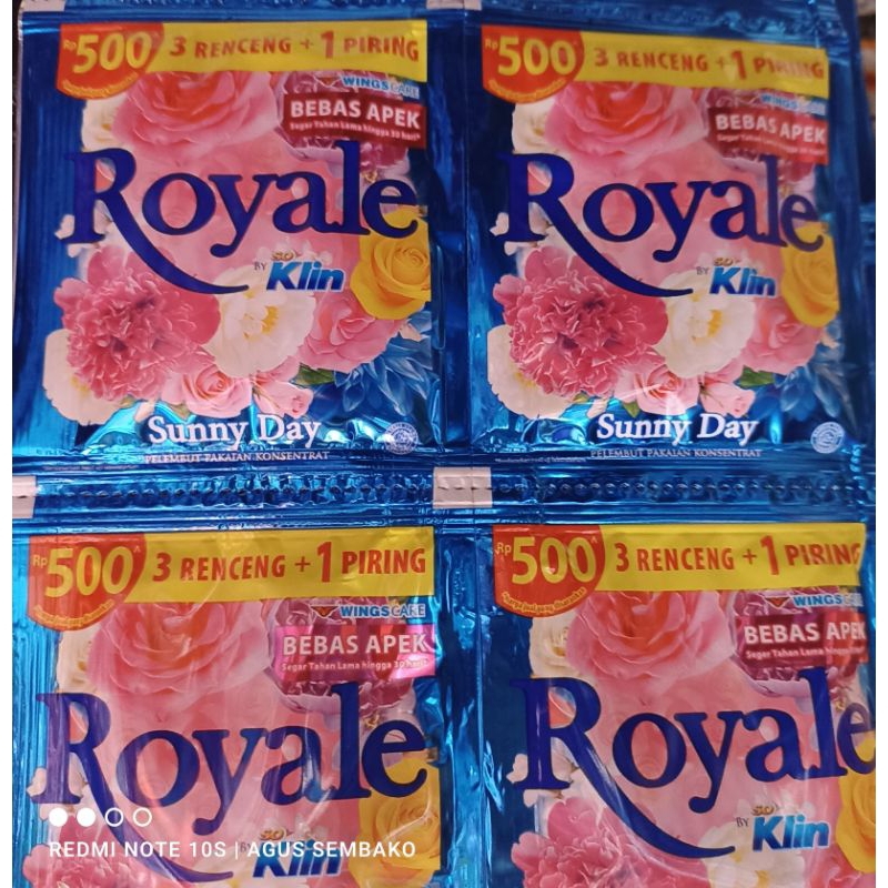 1 lbr downy - so klin softener - pewangi  royale  eceran 500