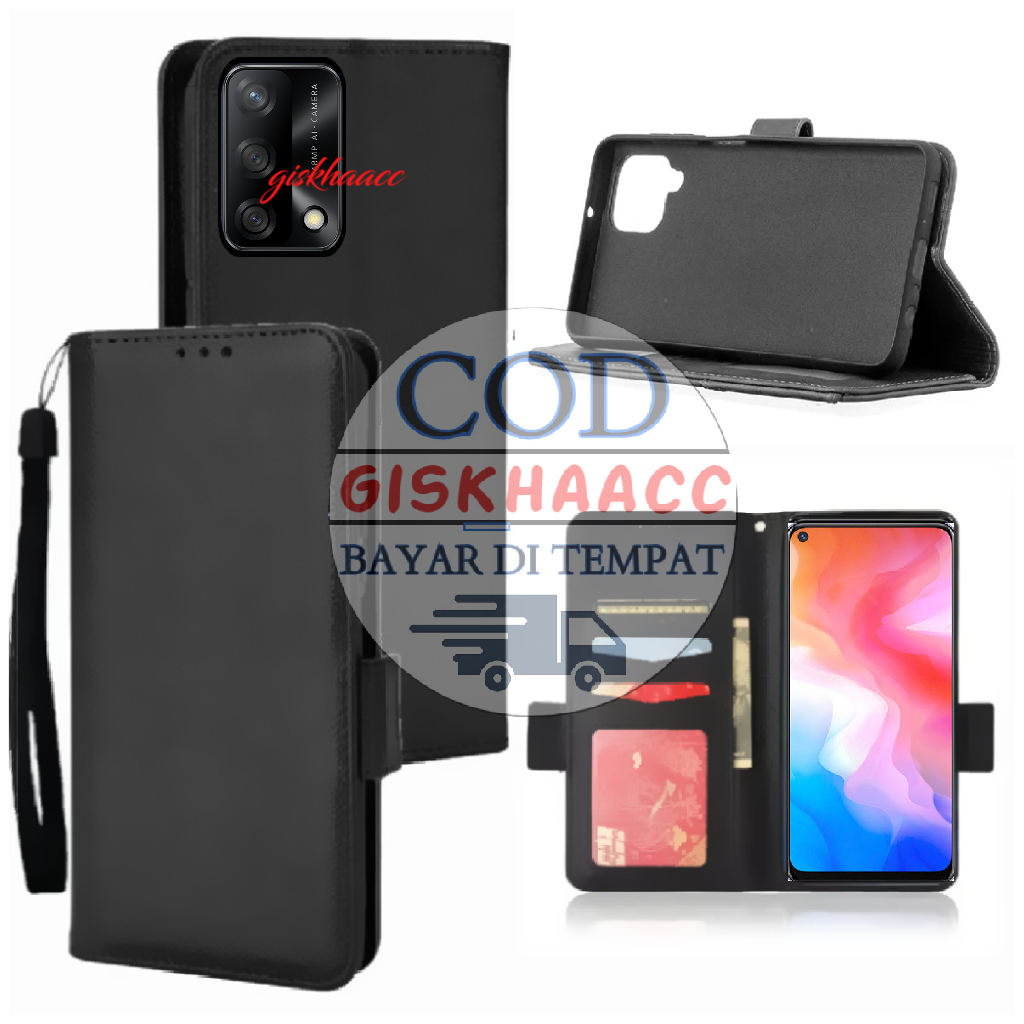 OPPO A74 4G OPPO A95 4G CASE DOMPET HP CASING KULIT UNTUK HP FLIP COVER LEATHER