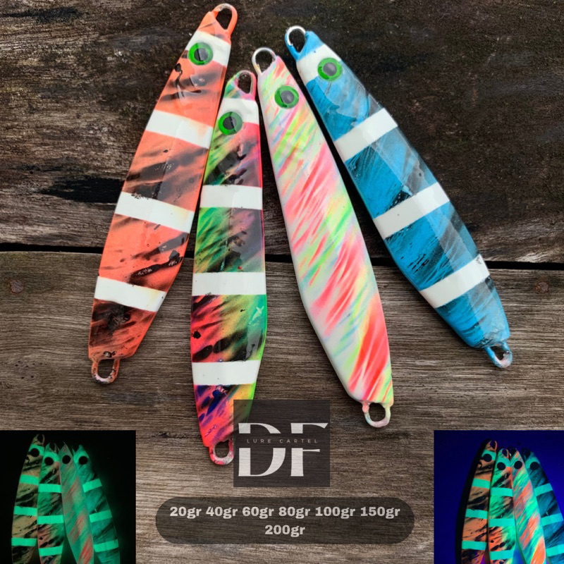 Metal Jig Thunder Full glow gid 20gr 40gr 60gr 80gr 100gr 150gr 200gr