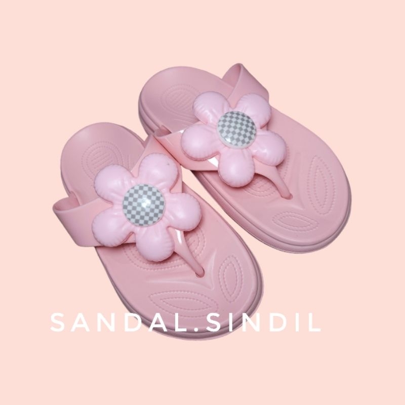Sandal Jepit Jelly Anak Korean Style Morego Bunga 30-35
