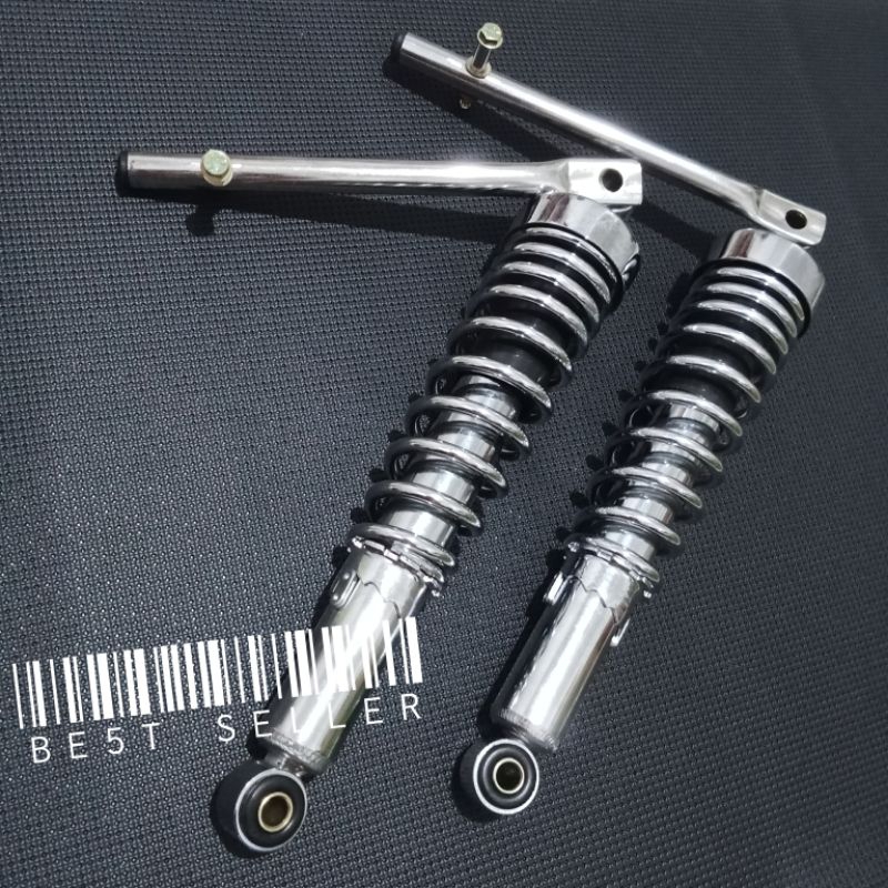 SHOCK SOK SHOK BELAKANG RX KING RX K RXKING CHROME + BEHEL / BEGEL SAMPING LURUS CHROME