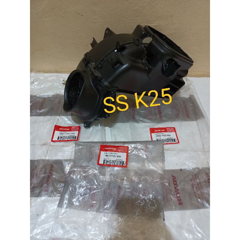 tutup cover block blok mesin set tutup kipas atas bawah beat fi spacy scoopy 2013 2014 stater brisik