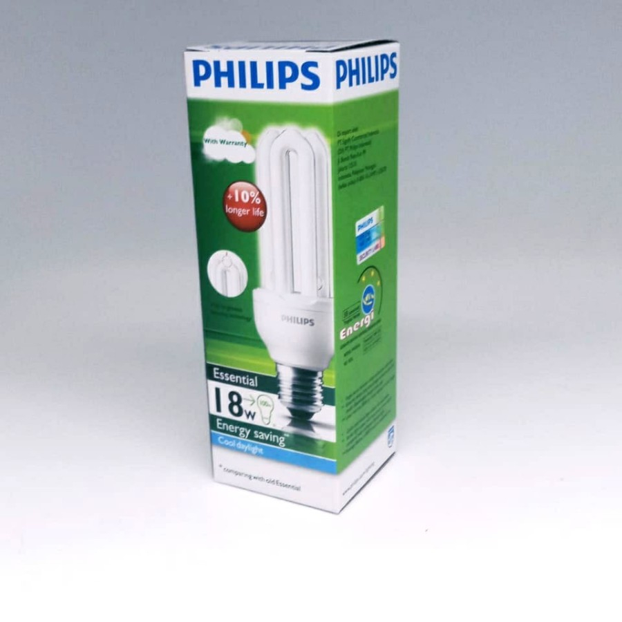 Lampu Bohlam PLC PHILIPS ESSENTIAL Putih 6500K