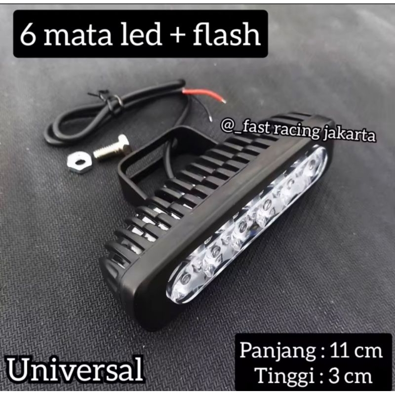 Lampu Tembak Sorot 24 Volt LED CWL 6 Mata Flash CREE Truk Bus Canter Tronton Running Lurus Laser Super Bright Offroad Truck Bis Fuso Bar Cree LightBar Work Light LedBar Panjang Motor Mobil UTV ATV Skuter Putih Waterproof