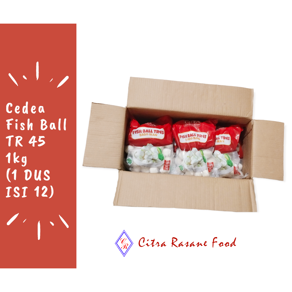 

Cedea Fish Ball / Baso Ikan TR 45 1kg (1 DUS ISI 12)