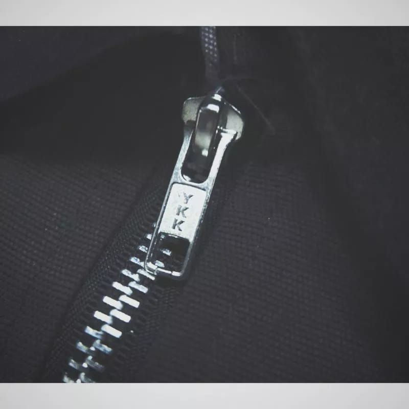 Warstudio - Boxy Work Jacket Crop Zipper plain Black