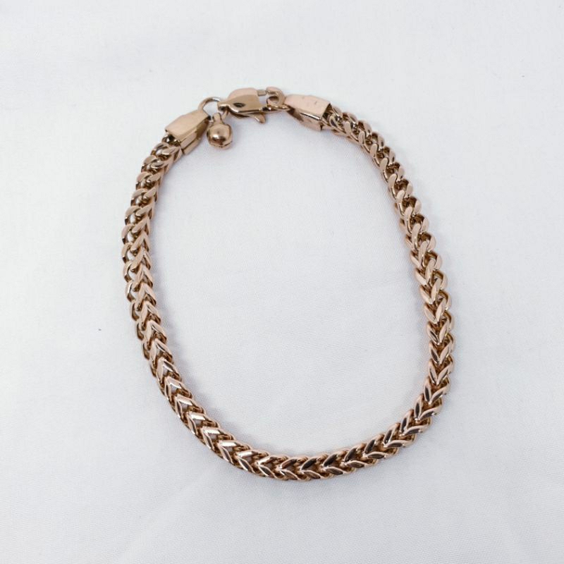 jannjewelry - gelang titanium premium rantai Rosegold