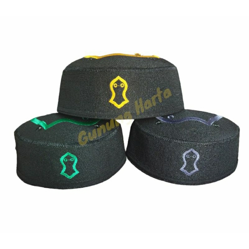 Peci Kopiah Malaysia Hitam logo Tropa  Nuzli Haji Alay  Kwalitas Super