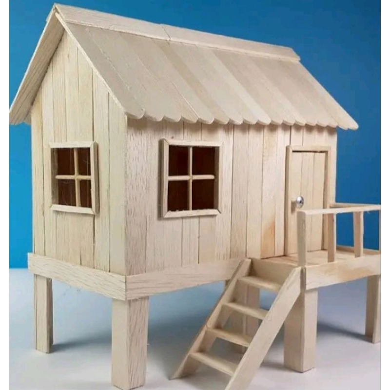 miniatur rumah adat dari stik eskrim