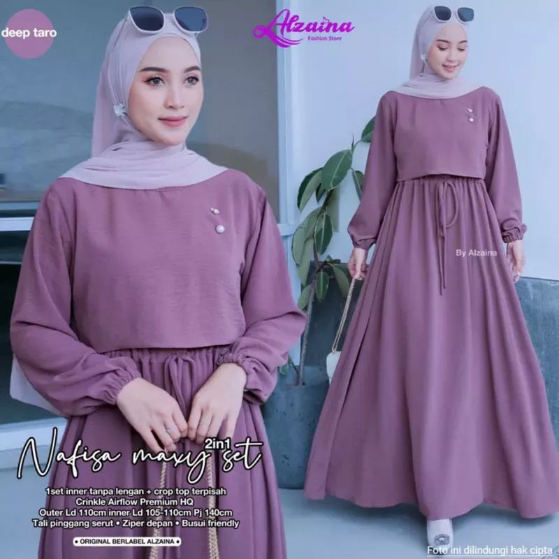 Loppy Maxy set  terbaru/Nafisa maxy set gamis  kekinian