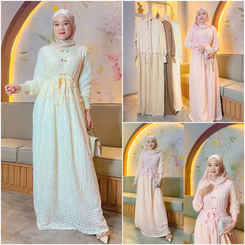 TATAOS BANGKOK BY SALSABILA NAESA DRESS GAMIS TAG LABEL RAJUT WOL LACE BULU STRECH IMPORT