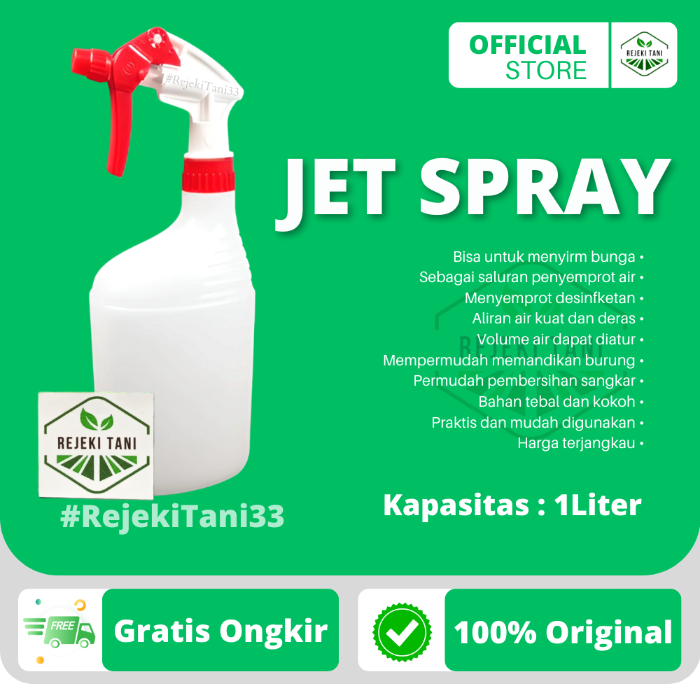 Alat Semprotan Sprayer Botol JETSPRAY 1 Liter Semprot Burung Hewan Tanaman Bunga Jet Spray Manual Al