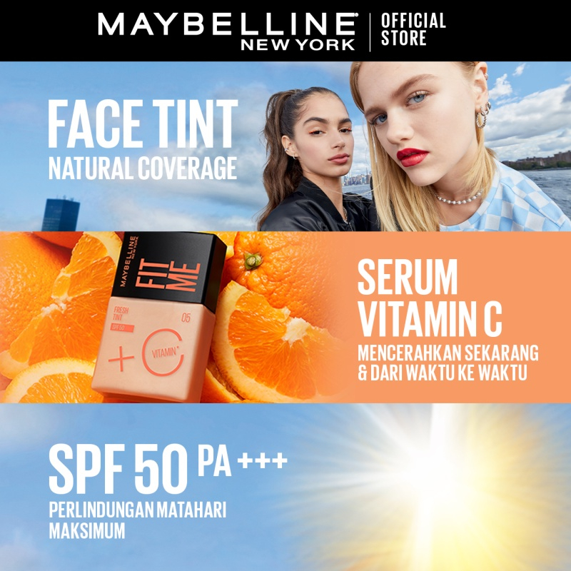 MAYBELLINE FIT ME FRESH TINT 3 IN 1 FOUNDATION TINT WITH SUNSCREEN SPF50 + VITAMIN C