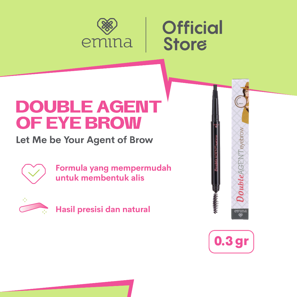 ✨ AKU MURAH ✨ Emina Double Agent Eyebrow 0.25 gr - Eye Brow