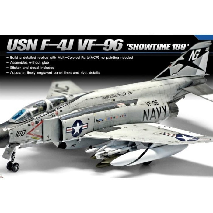 Model kit Pesawat Academy F-4J "SHOWTIME 100" 12515 1/72