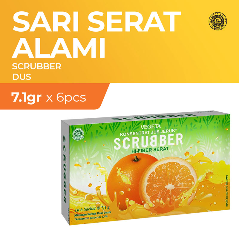 

VEGETA SCRUBBER Minuman Sari Serat Alami Jeruk 6 x 7,1 g