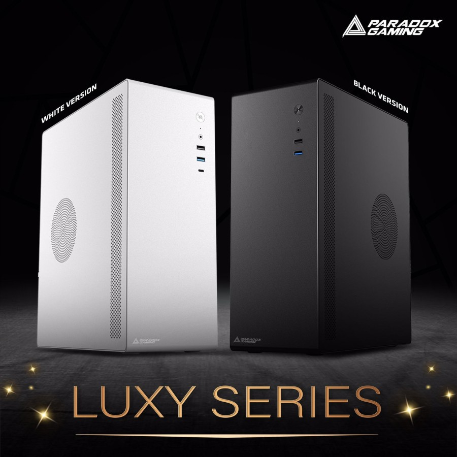 Casing PC Paradox Luxy Slim Black M ATX Include PSU 400W SFX + 1Fan 8Cm