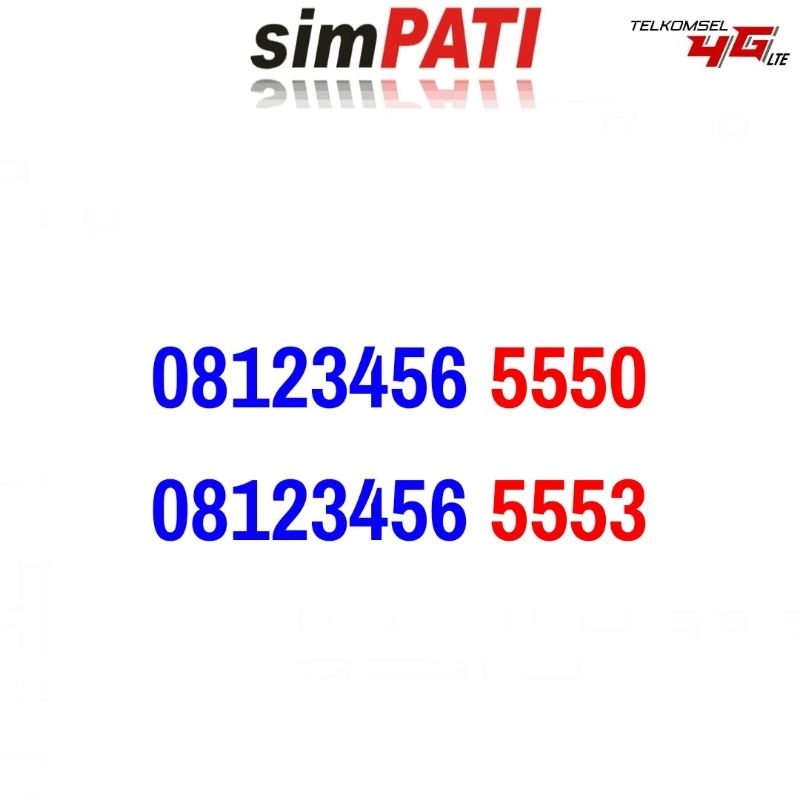 Kartu Perdana Simpati 08123456 4G LTE Langka