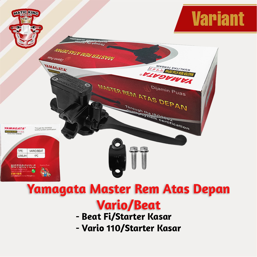 Master rem kanan assy Honda Beat Vario Scoopy Karbu Fi 110 Hitam Yamagata