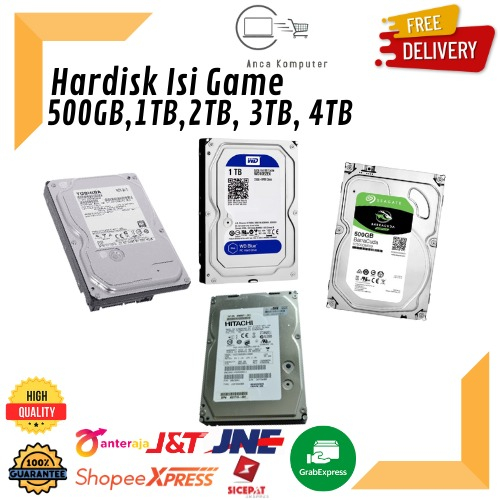 HDD Hardisk Internal isi full pc gaming 500GB 1 TB 2 TB 4 TB