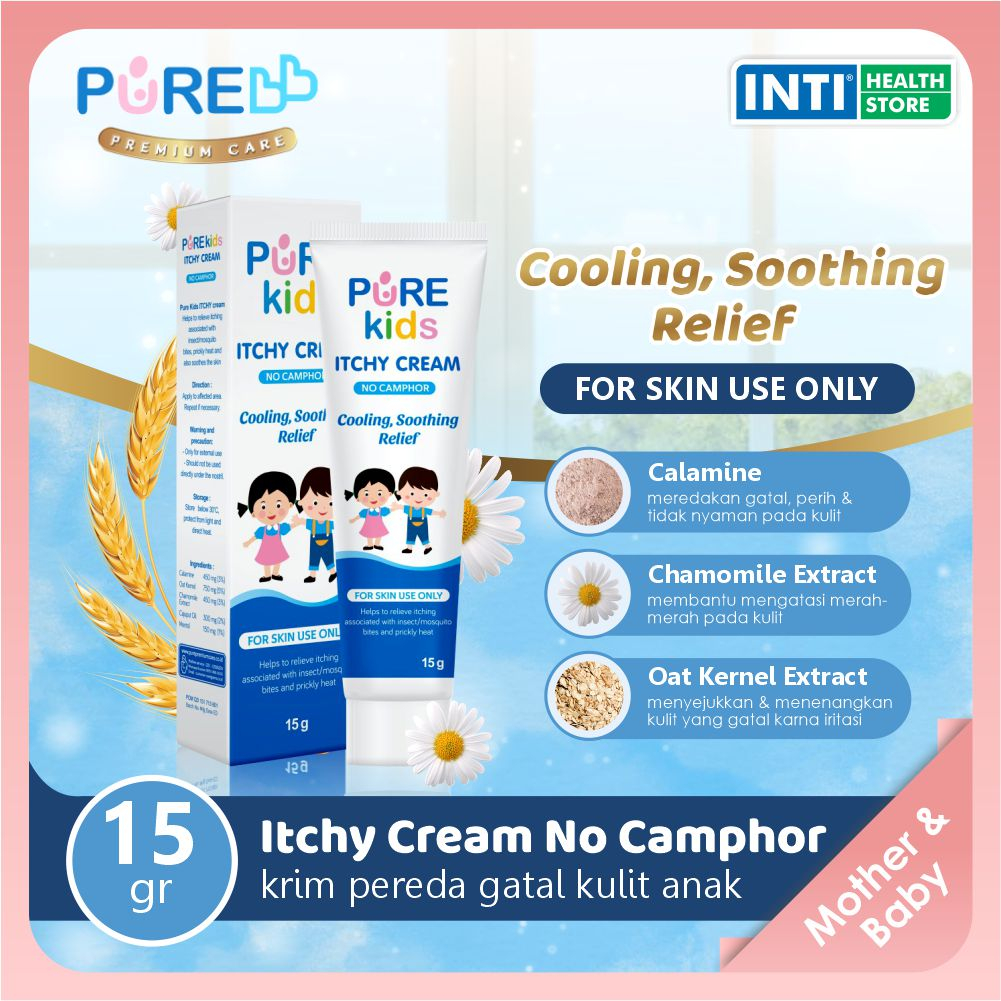 Pure Kids | Itchy Cream 15g | Krim Pereda Gatal Kulit Anak