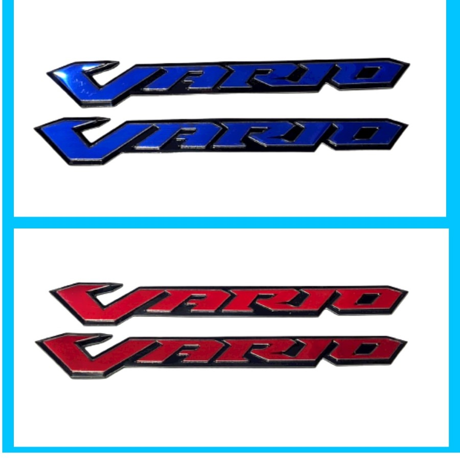 2Pcs Emblem Timbul Logo 3D Honda Vario Beat Sayap Kanan Kiri Embossment Dekor