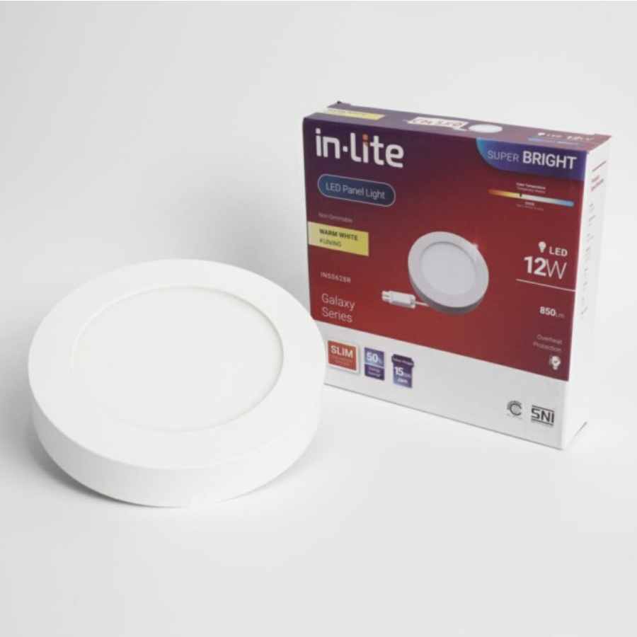 INLITE Lampu Downlight LED 12w 12 Watt Bulat Outbow INSS628R Downlight Tempel 12w