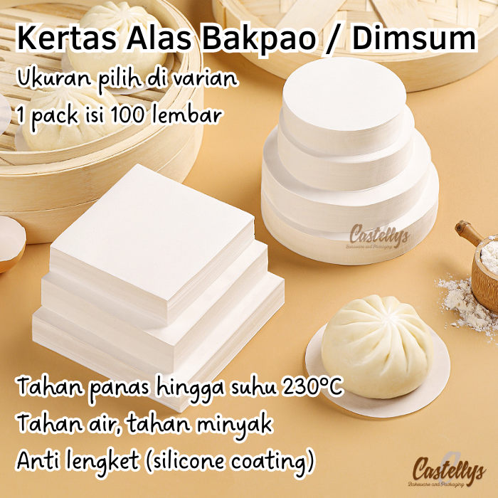 

Kertas Roti Alas Bakpao Bakpau Pao Bun Liner Serbaguna