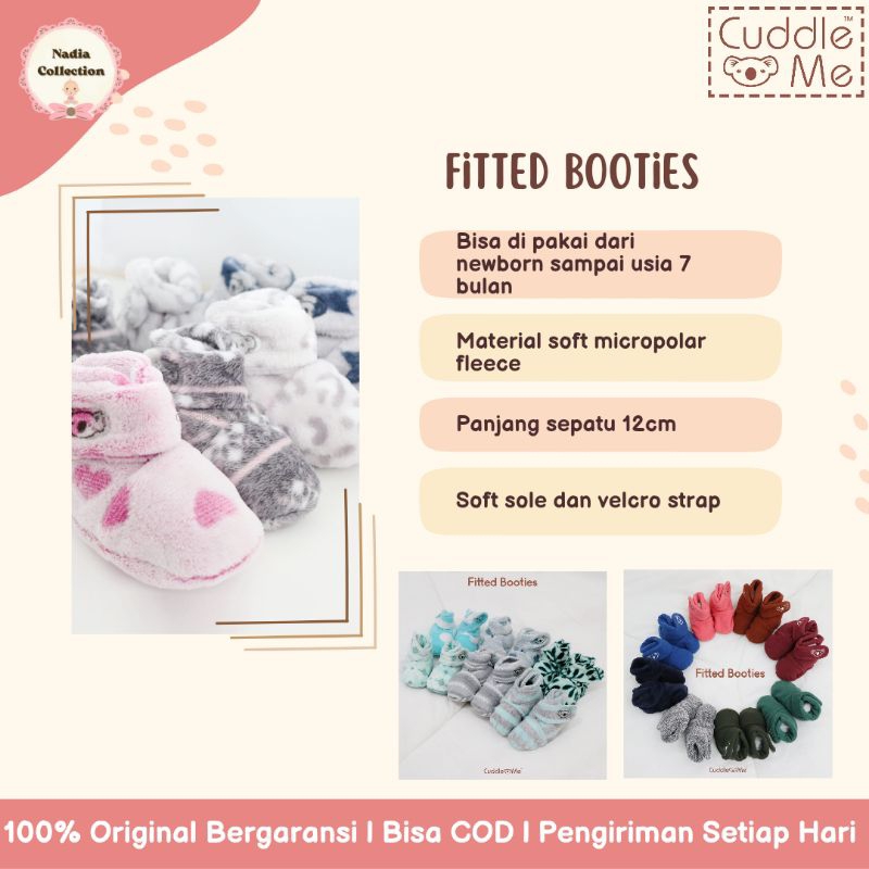 Fitted Booties Cuddle me/Sepatu bayi/Kaos Kaki Bayi Anti Bekas Di Kaki