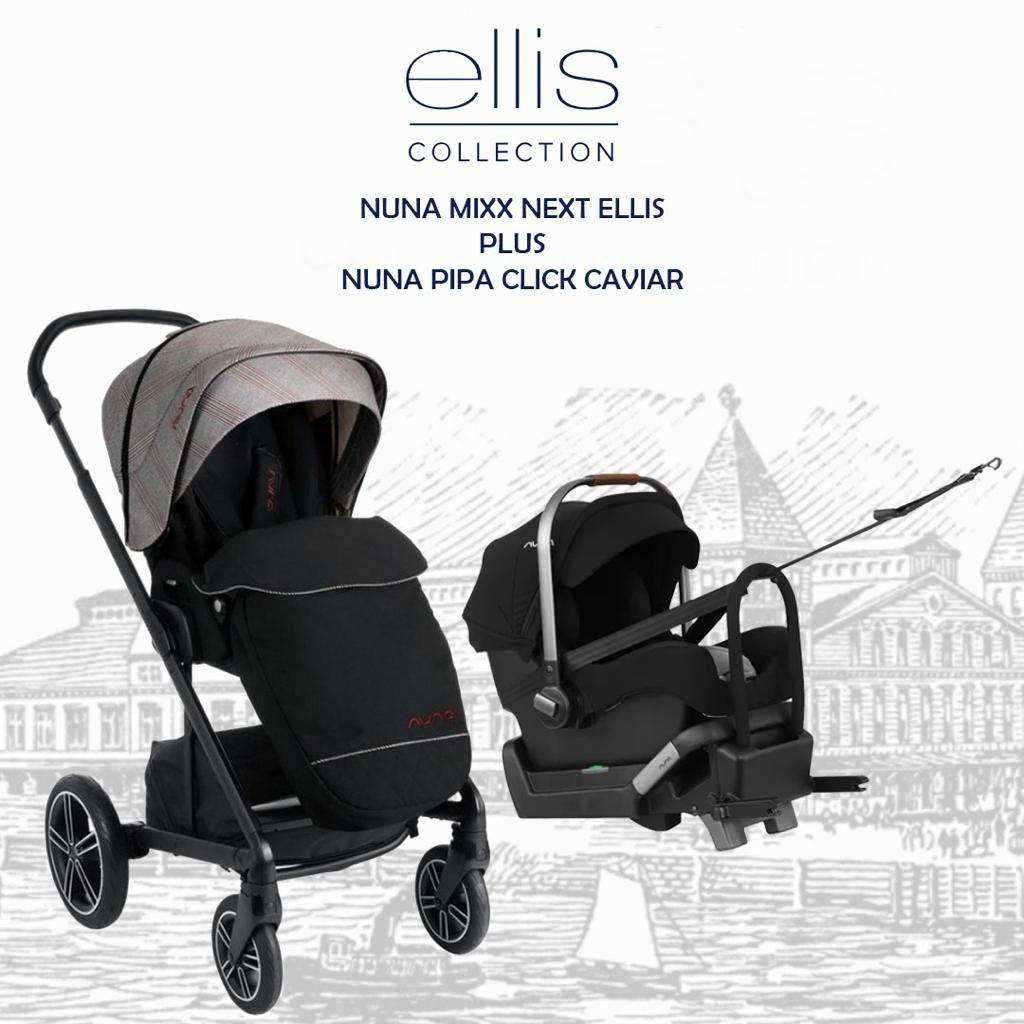 Nuna MIXX NEXT Ellis FREE NUNA PIPA KLIK CARSEAT - Edition Base Click FREE FOOTMUFF, RAINCOVER, CARSEAT ADAPTOR Kereta Dorong Anak Stroller Bayi Baby Kereta