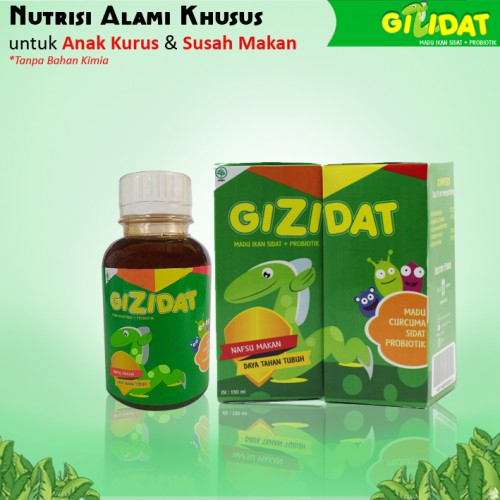 Gizidat *Madu hutan  *ikan sidat  *temulawak  *probiotik (100% herbal)  solusi untuk anak yang susah