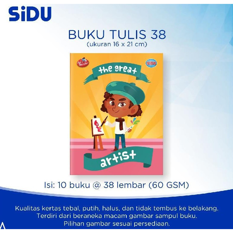 

Buku Tulis Sinar Dunia 38 lembar 1 pc ( Motif Random )