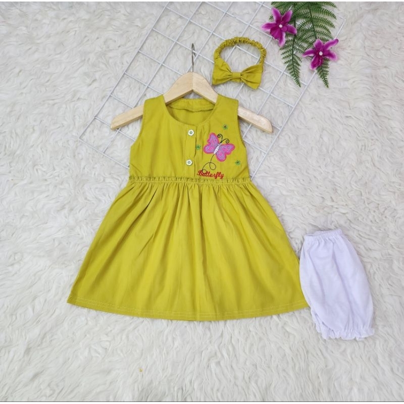 Baju bayi perempuan dress kupu baby girl