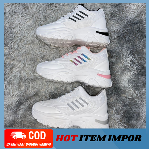 MB-SW339 Sepatu Sneakers Wanita Olahraga Korea Ringan Antislip Impor