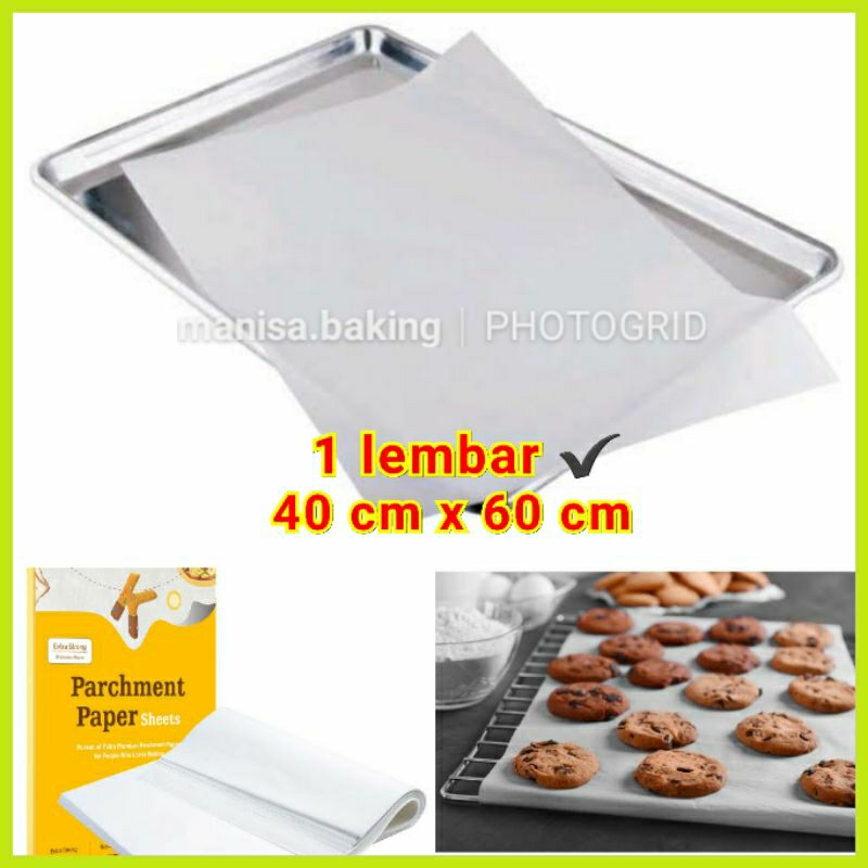 BAKING PAPER SHEETS 1 LEMBAR KERTAS ROTI ANTI LENGKET PARCHMENT PAPER