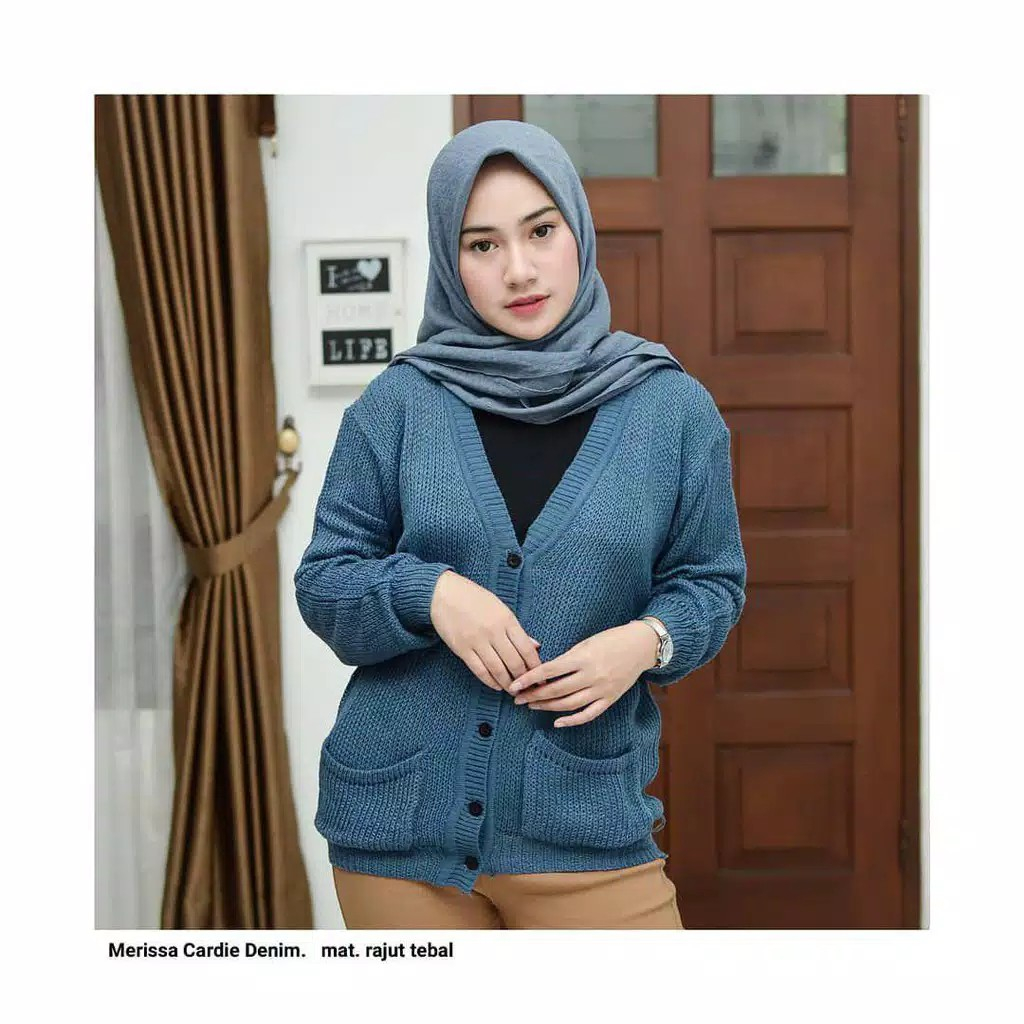 Cardigan MERISA Rajut / Kardigan MERISA CARDI Wanita / Cardigan big size