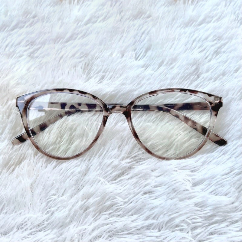 Kacamata Korea Wanita Kacamata Anti Radiasi Cat Eye Retro Wanita Fashion Eyeglasses Versatile Optical Glasses - SG