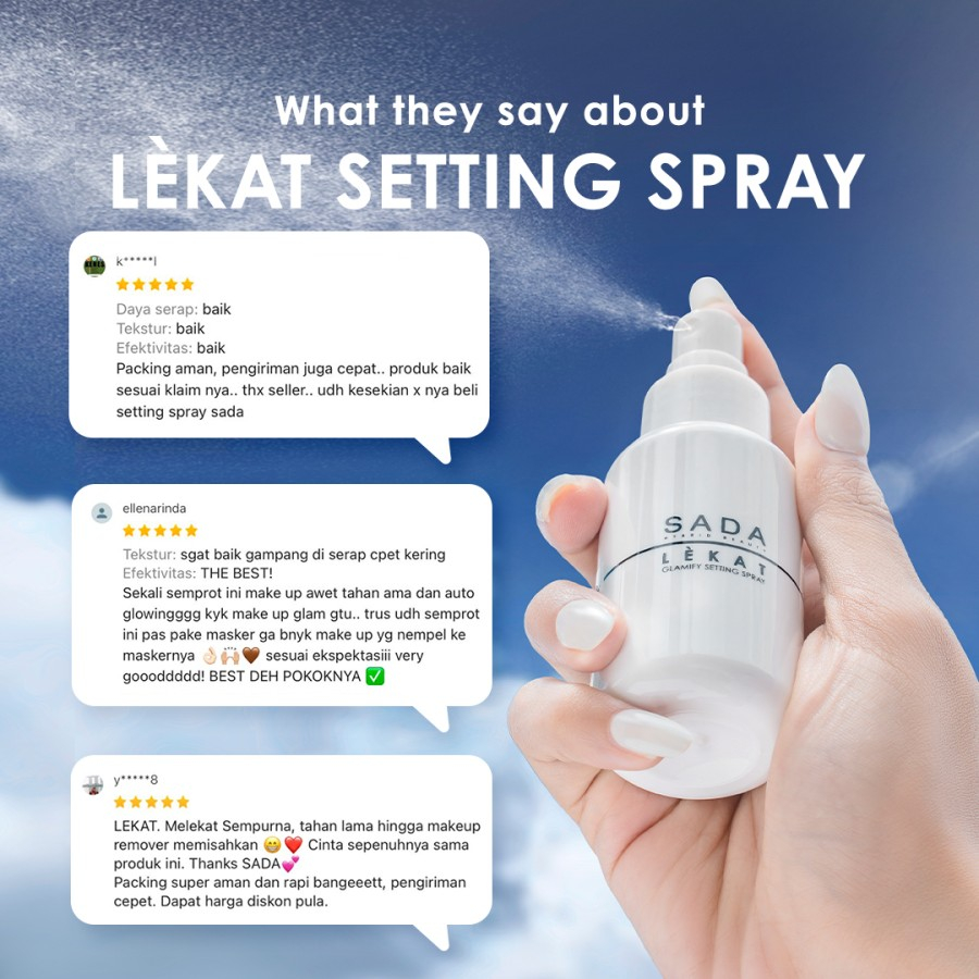 Sada Lekat Glamify Setting Spray BPOM