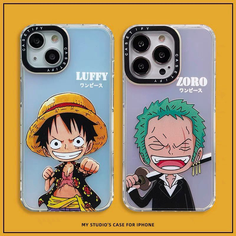 NEW HOLOGRAM CASETI-FY CASE !!  CHIBI ONE PIECE LUFFY ZORO IP 14 PROMAX 14 PRO 14PLUS 14 13 PROMAX 13 PRO 13 12 PROMAX 12 PRO 12  11PROMAX 11 SOFTCASE