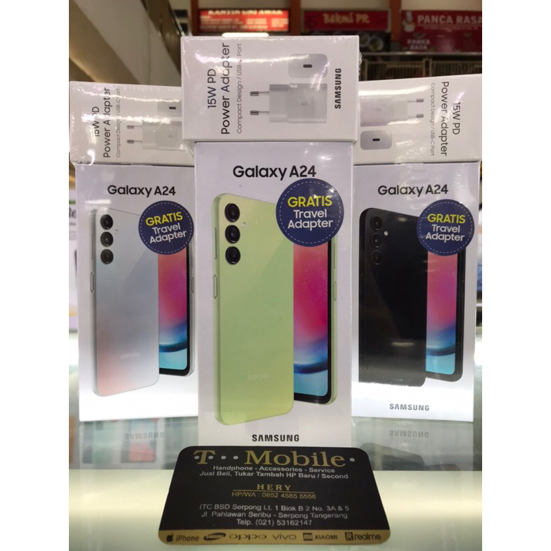 SAMSUNG Galaxy A24 RAM 8GB 128GB NFC - LIGHT GREEN - sAMOLED - HELIO G99 - 50MP OIS - SEIN