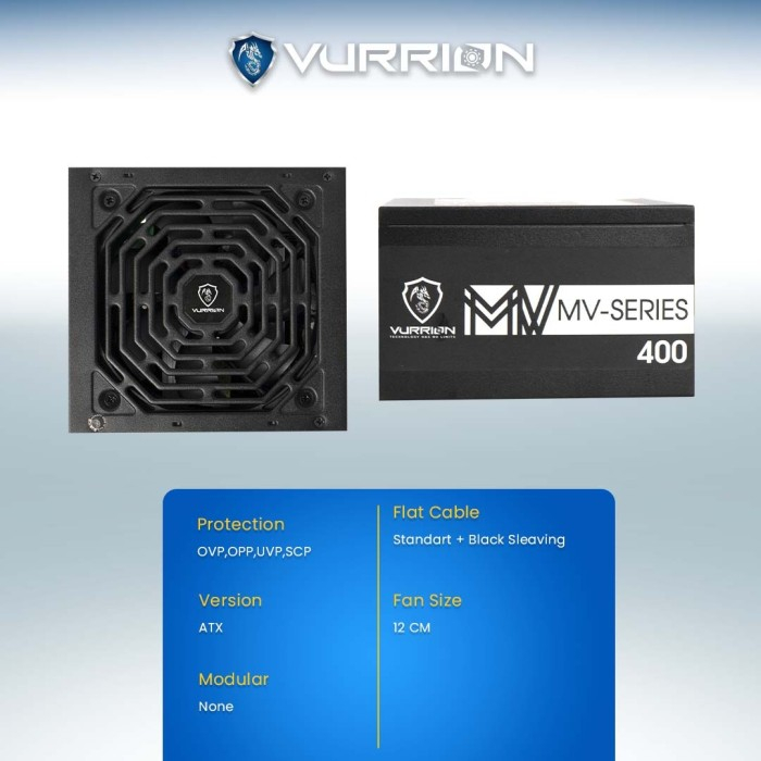 PSU VURRION POWER SUPPLY VURRION MV SERIES 400 80 PLUS